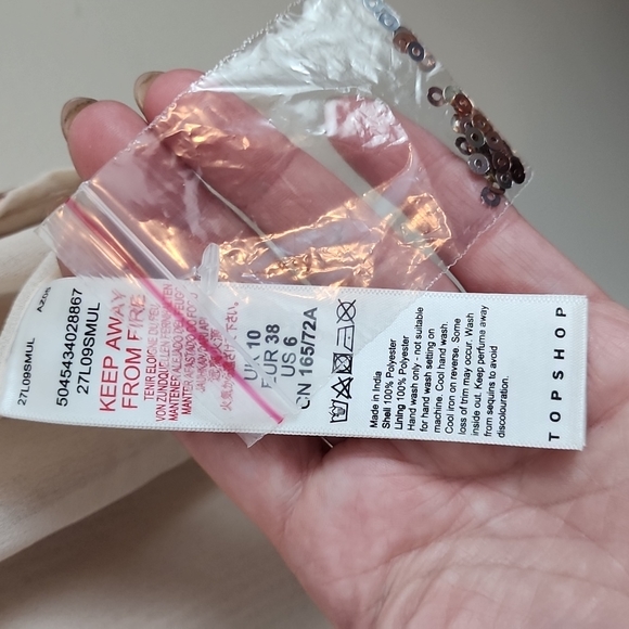 NWT Sz6 Topshop Sequin Ombre Midi Skirt with Side Slit - Picture 9 of 9